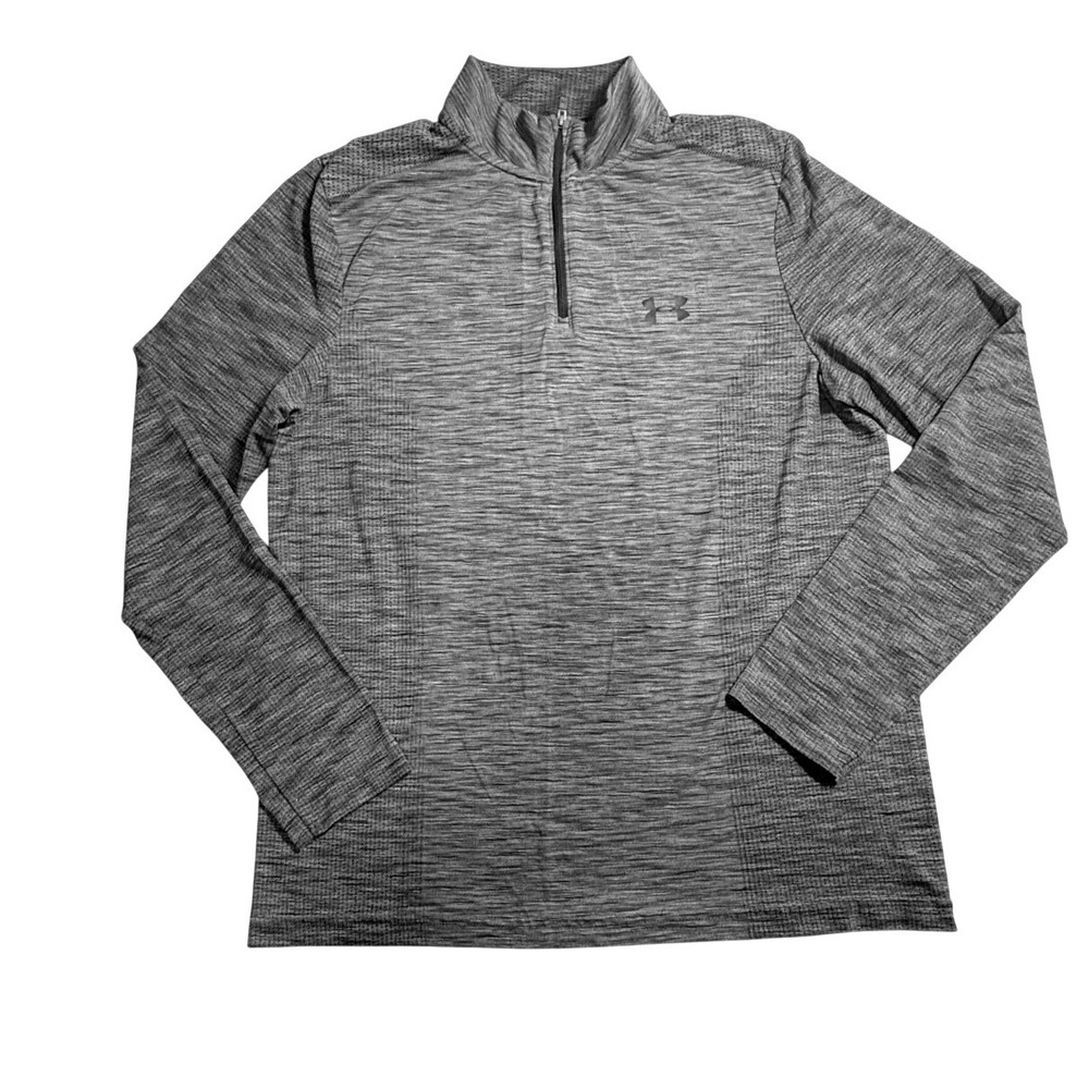 Under Armour‎ Mens HeatGear Threadborne 1/4 Zip Pullover Grey Large-2245